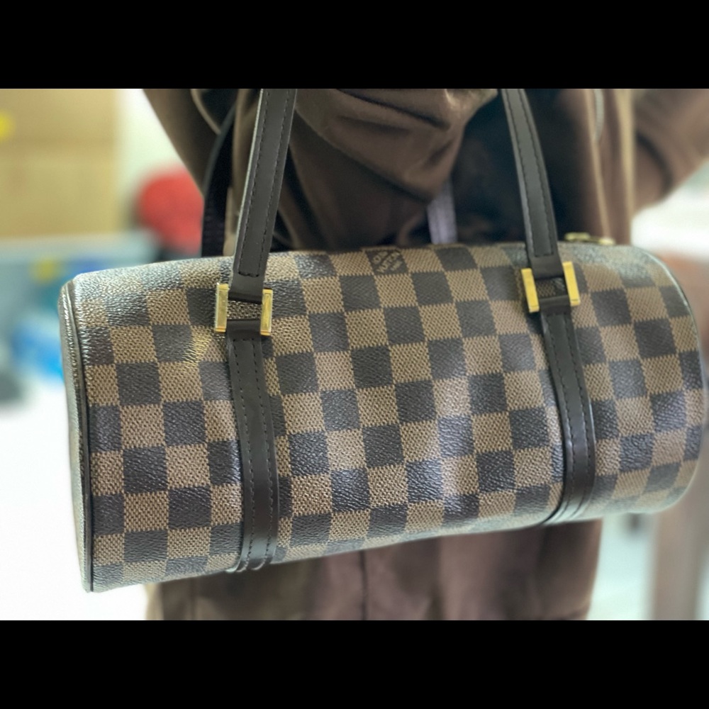 Authentic Louis Vuitton Papillon 30 Brown Canvas Shoulder Bag